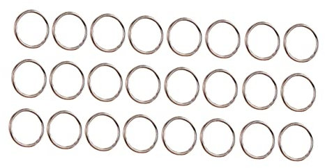 jojofuny 24pcs Metal Key Flat Key Chain Attachments for Crafts Accessories for Jewelry Making and Daily Use Easy to Use