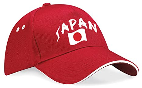 Supportershop Unisex Japan Baseballkappe, rot, One Size