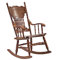Schaukelstuhl Veranda-Schaukelstuhl, Schaukelstuhl aus Holz für den Außenbereich, Terrasse, Garten, Balkon, Hinterhof, Lounge-Relax-Stuhl für Erwachsene mit extra breitem Sitz, belastbar bis 150kg ( C