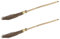 Relaxdays Juego Escoba de Bruja, Set de 2, con Palo, 97 cm, Accesorios de Disfraces Adultos, Halloween, Bambú, Natural