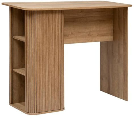 Atmosphera Interior Designer – Colva Bartisch – 3 Staufächer – Stehtisch in Eichenoptik – B 120 cm x H 102 cm
