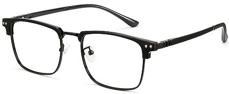 Cyxus Blaulichtfilter Brille Ohne Stärke Herren Damen Browline Computer Schutzbrille Bildschirmbrille Gaming Brille (8133 Schwarz)