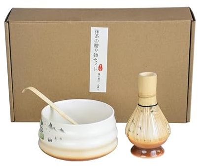 Service à thé Matcha fait à la main, facile à nettoyer, Kit de support d'outils, bol, fouet, cuillère, cadeau de cérémonie, accessoires traditionnels japonais, 4 pièces/ensemble