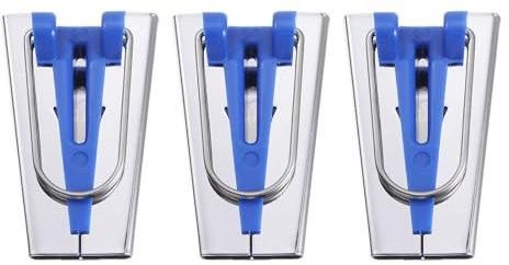 HARFINGTON Schrägbandformer-Set, 25 mm, einfach und doppelt gefaltet, Stoff-Schrägband, Nähwerkzeug für Stoff, Quilten, Nähen, Basteln, DIY, Blau, 3-teilig