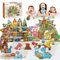 Elegancy 90 Pcs Magnetic Tiles Dinosaur Building Blocks Set, DIY 4D Diamond Kids Magnet Construction Tile, Interactive STEM Learning Educational Toys, Magnet Building Set Birthday Gifts for kids
