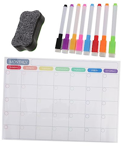 EXCEART Magnetkalender Für Kühlschrank Whiteboard Kalender Mit Wochennotizen Speiseplaner Und Aufgabenplaner Abwischbar Und Langlebig Geeignet Für Metalloberflächen