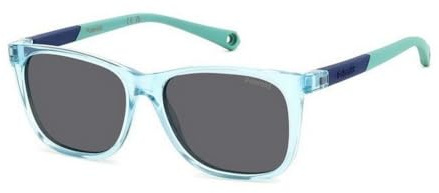 POLAROID KIDS Jungen PLD 8058/S Sonnenbrille, Azure, 44