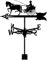 ANCNA-U Metall-Windfahne, Tier, Pferd, Ornament, Eisen, Wetterfahne, Wetterhahn, Windrichtungsanzeige, Szene, Garten, Messwerkzeuge