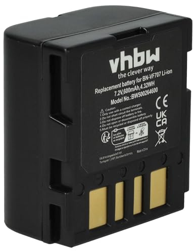 vhbw Battery compatible with JVC GZ-MG30, GZ-MG27, GZ-MG24, GZ-MG21, GZ-MG36, GZ-MG30U, GZ-MG33 Videocamera (600 mAh, 7.2 V, Li-Ion)
