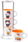 Silver Buffalo Sanrio Hello Kitty Halloween-Thema, 4er-Pack, Keramik-Espresso-Set mit Aufbewahrungsregal, 85 ml