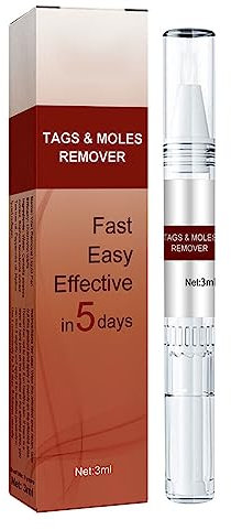 Wipe Off Moles Remover, Wipe Off Tags Mole Remover, Natural Non Irritating Liquid Moles Pen, Easy Removal of Skin Tags Moles for Face, Body, Neck, Armpit Restore Skin Health and Beauty (1pc)