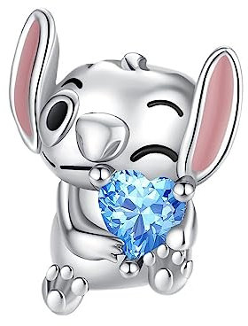 Lkwidi Charme Stichherz Charms Anhänger 925 Sterling Silber Charm Pendant für Europäische Armbänder und Halsketten