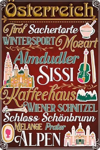 30 x 20 cm Blechschild, lustiger Spruch, Österreich Souvenir, typisch Austria Schild (Schlagwörter)