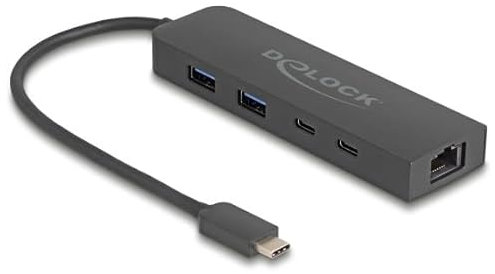 DeLOCK 64110 Hub & Hub USB 3.2 Gen 2 (3.1 Gen 2) Type-C 10000 Mbit/s Schwarz