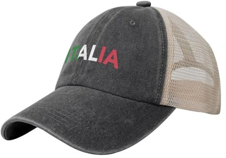 Freizeit Basecap Italia Italien Italienische Flagge Capatmungsaktive Mütze Casual Baseball Cap Freizeit Baseball Kappe Für Teenager, Auf Reisen, Herren