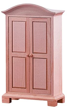 Colcolo 1/12 Puppenhaus Kleiderschrank Miniaturmöbel Rollenspiel Mini Vitrine aus Holz für Rollenspiel Szenenlayout