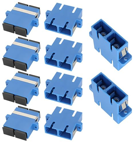 XMSJSIY SC-SC LWL Optische Koppler Adapter SC/UPC Buchse zu Buchse Duplex Netzwerk Internet Converter Connector -10 PCS (Duplex)