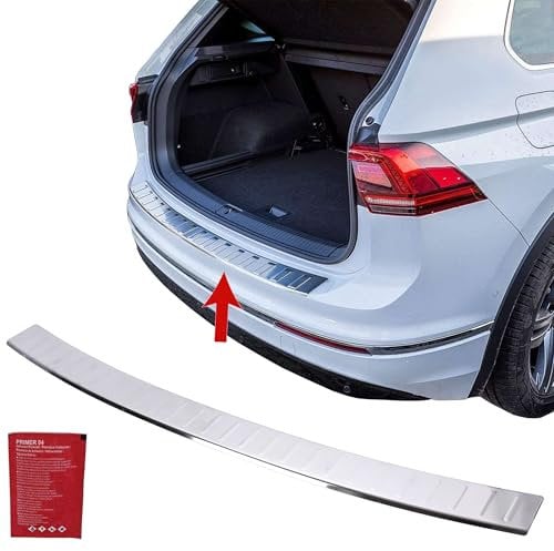 INLY Ladekantenschutz Edelstahl Stoßstange Heckschutz Chrom kompatibel mit Tiguan/Allspace (2016-2023)