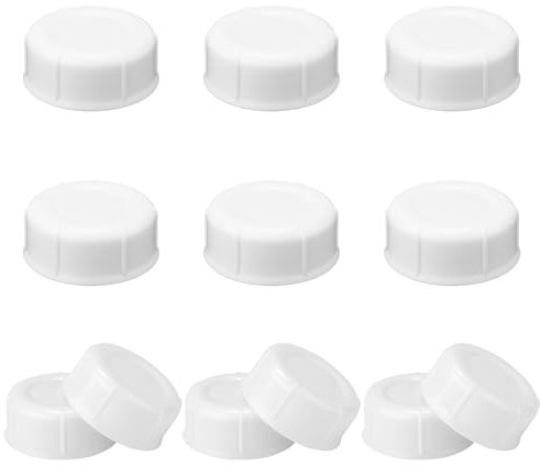 12pcs Narrow Baby Bottle Caps for Dr Brown, BPA-Free Travel Bottle Caps Leakproof Baby Bottle Storage Lids with Sealing Gasket Replacement Parts for Medela Ameda (White)