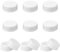 12pcs Narrow Baby Bottle Caps for Dr Brown, BPA-Free Travel Bottle Caps Leakproof Baby Bottle Storage Lids with Sealing Gasket Replacement Parts for Medela Ameda (White)