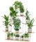 Bamworld Grandi Porta Piante da Interno ed Esterno a 9 Ripiani – Fioriera in Legno e Metallo, Scaffale Moderno Salvaspazio per Vasi e Piante, Porta Vasi Decorativo per Giardino, Balcone, Soggiorno