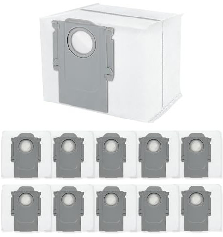 ANOMM 12 Stück Staubbeutel für Roborock Q5+/Q5 Pro+/Q7+/Q7 MAX/Q7 MAX+/Q8 Max+/S8 Pro Ultra/Q5 Max+ Roboter Staubsauger Selbstreinigungsstation, Ersatz-Staubsaugerbeutel mit Großer Kapazität