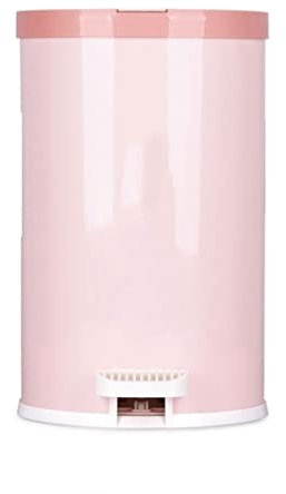 NexaGeniX Poubelle 6l/9l pédale silencieuse Poubelle ménage Salon Salle de Bain Cuisine Grande Poubelle Couverte Bureau Seau d'assainissement en Plastique Poubelle d’intérieur(Pink,6l)
