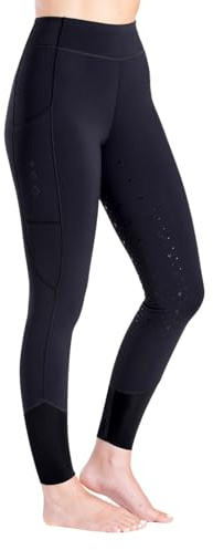 Harry Hall Riding Tights with Silicone Seat - Four-Way Stretch Fabric, Phone Pocket, and Flattering Waistband – Supportive Material - Machine Washable