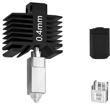 Upgraded Hotend Kit for Bambu Lab P1S/P1P/ X1/X1C 3D Printer, 0.4 mm Hardened Steel Hotend Kit, with Heat-resistant Silicone Cover, Hotend with Silicone Sock, 0.4 mm Full Metal Hotend for 3D Printers