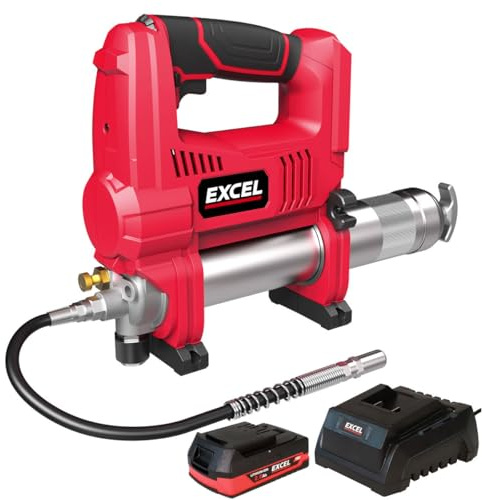 Excel 18V Cordless Grease Gun with 1 x 2.0Ah Battery & Charger