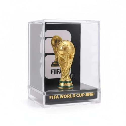 Official FIFA World Cup 2026 Edition - 3 Inch 3D Trophy Inside a Premium Acrylic Case - Timeless Collector’s Item - FIFA World Cup Trophy Replica Perfect for Man Cave or Football Memorabilia