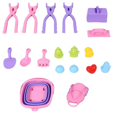 Naroote Strandspielzeug für Kinder, Zusammenklappbarer Sandkübel & Schaufelset, REGT die Fantasie An, Multifunktionales Spielzeug zum Graben, für Garten, Swimmingpool, Andere Orte