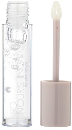 MUA So Nourishing Clear Lip Oil (Pack of 1) | Hydrating Lip Oil with Vitamin E, Jojoba Oil & Rose Oil, High Shine Finish, Lightweight, Vegan & Cruelty Free