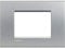BTicino Living Light LNA4803AC Plate Square 3-Switch, Steel, silver, LNA4803TE