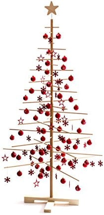 xmas3 L 190 cm Weihnachtsbaum aus Holz, Natur, 100 x 100 x 190 cm