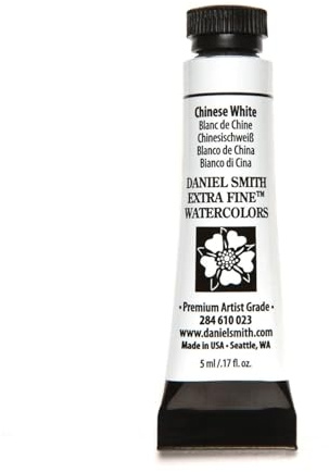 Daniel Smith Extra Fine Watercolor Paint, 5ml Tube, Chinese White, 284610023