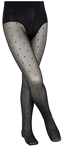 FALKE Unisex Kids Romantic Dot Tights, Black (Black 3009), L