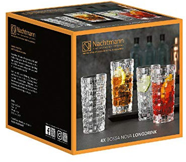 Spiegelau & Nachtmann, 4-teiliges Longdrink-Set, Kristallglas, 395 ml, Bossa Nova, 0092075-0
