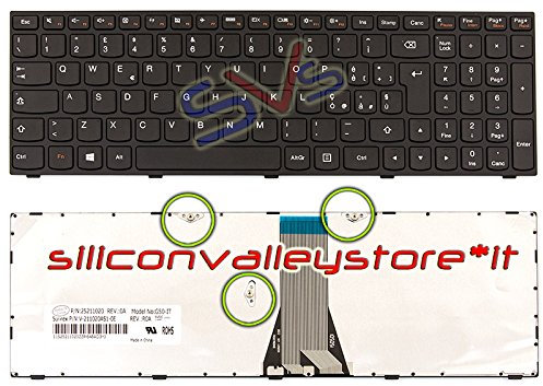 Siliconvalleystore Tastiera Italiana per Notebook Compatibile con Lenovo B50-30 B50-70 G50-30 G50-45 G50-70 G50-75 G50-80 Z50-70