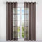 HongYa 1er-Pack Uni Voile Gardine Transparenter Vorhang Schal mit Ösen H/B 225/140 cm Braun