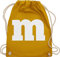 Turnbeutel Rucksack - & Fasching - Taschen - M Aufdruck Karneval I M&M Schokolinse I MM - Unisize - Senfgelb - wurftaschen karnevalsbeutel faschings m& stoffrucksack kamellebeutel karnevalstasche