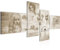 Runa Art Wandbilder Set XXL Leonardo Da Vinci Wohnzimmer Schlafzimmer Biege 4 Teilig - Made in Germany - 700445a