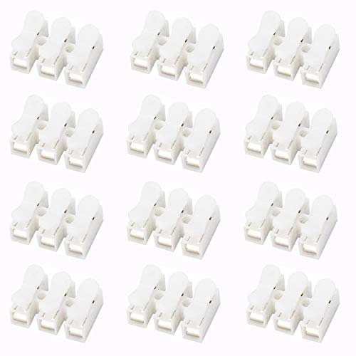 CEEYSEE 39 Pcs Spring Wire Connectors CH3 Cable clamp Terminal Block Quick Push-in Electrical Wiring Terminal Connectors (SCH3)