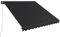 vidaXL Markise Einziehbar Handbetrieben Gelenkarmmarkise Balkonmarkise Sonnenschutz Sichtschutz Terrasse Balkon 350x250cm Anthrazit