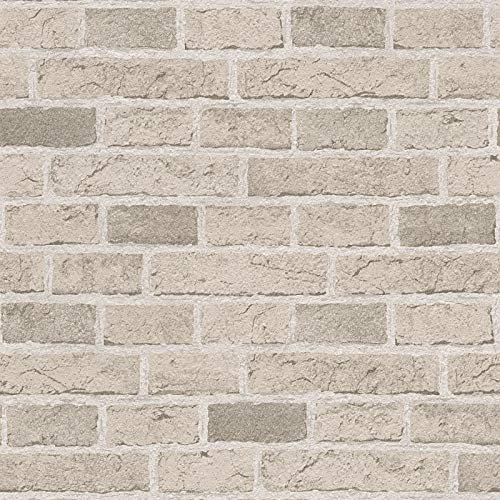 Papier peint pas cher brique | Papier peint brique gris clair & blanc 77983-0 | Papier peint gris et blanc | Papier peint salon & chambre d'ami