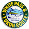 Sticker-Designs 10cm! Klebe-Folie Wetterfest Made-IN-Germany weiß Pass Yukon Route Railroad Logo Seal UV&Waschanlagenfest Auto-Aufkleber Profi-Qualität! F771