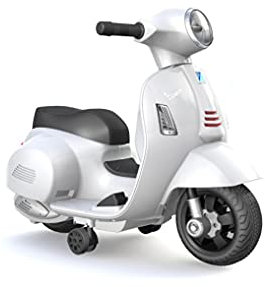 TURBO CHALLENGE - Vespa Gts - Elektrischer Transporter - 119150 - Roller - Weiß - Fahrbereit - Max. 25 kg - Kunststoff - Wiederaufladbare Batterien - Ab 24 Monaten