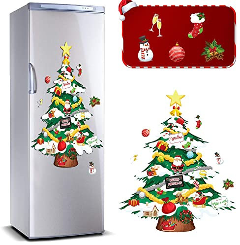 Juego de imanes de árbol de Navidad de 9 Piezas de imán de árbol de Navidad imanes magnéticos de árbol de Navidad imanes de Nevera de Navidad para Nevera de Navidad