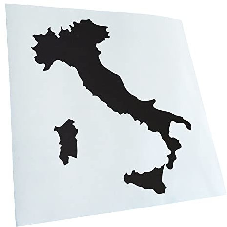 Kiwistar - Adesiva per Auto - Italia Schema, Nero Opaco - Scritte per Camion, Moto, Bici, Veicoli, Laptop, Camper, Autobus - Tuning