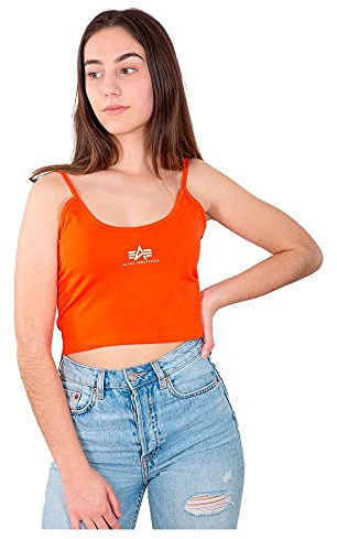 Alpha Industries Basic Crop-Top SL Wmn Tank Top für Damen Atomic Red